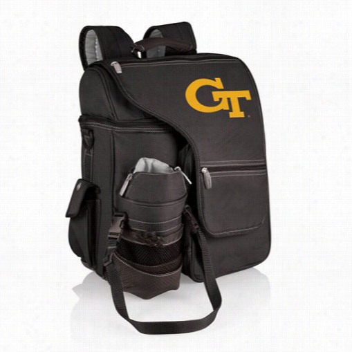 Picnic Time 641-00-175-914-0 Turismo Georgia Tech Yellow Jackets Digital Print Backpack In Mourning