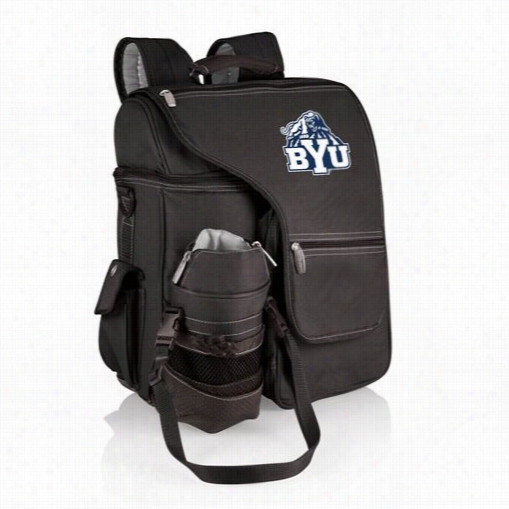 Picnic Time 64-100-175-714-0 Turismo Byu Cougars Digital  Prin  Backpack In Black