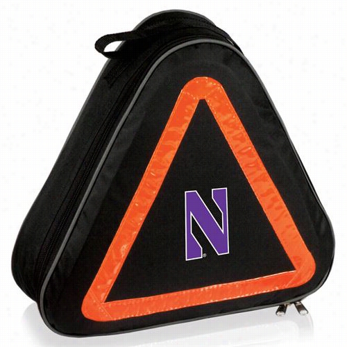 Picnic Time 699-00-179-434-0 Northwestern Univeersity Wildcats  Digital Print Roadside Emergency Kit In Black