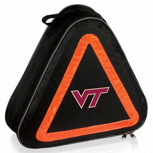 Picnic Time 69-900-179-604-0 Virginia Tech Hoki Es Digital Pp Rinnt Roadside Emerency Kit In Black