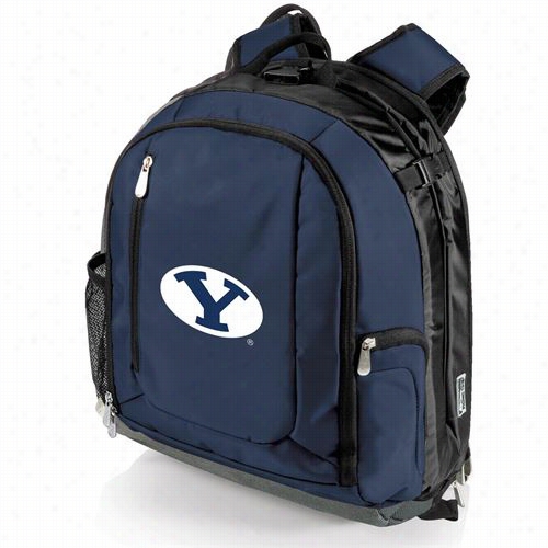 Picnic Time7 30-00-138-714-0 Pt Navigator Brigham Youthful Univdrsity Digital Print Cooler Backpack In Navy