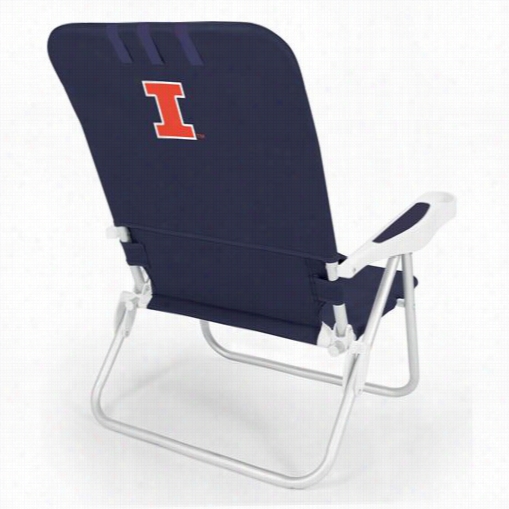 Picnic Time 790-00 Monaco University Of Illinois Fi9hting Illini Digital Beach Chair