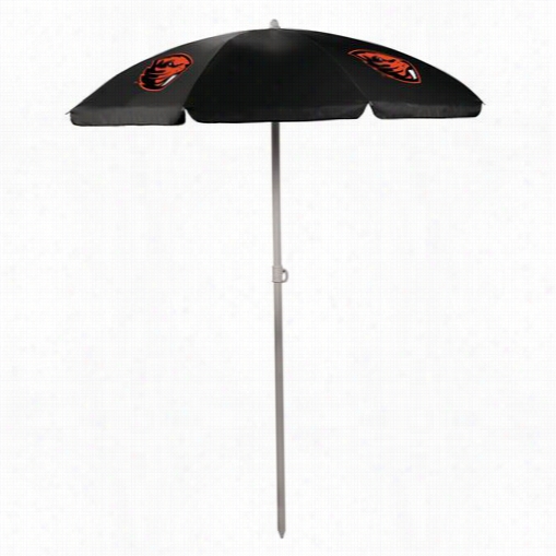 Picnic Time 822-00-179-484-0 Orgeo State University Beavers Digital Print Umbrella In Black