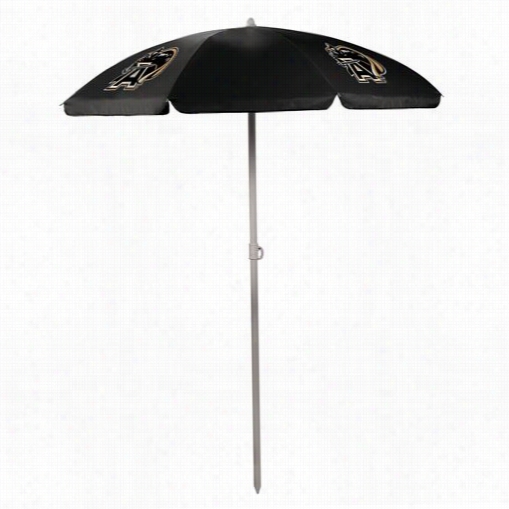 Picnic Time 822-00-179-74-0 Us Militaey Academy Black Knights Digitla Print Umbrella In Black