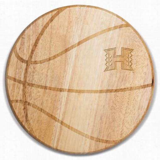 Picnic Time 840-00-505-203-0 University Of Hawaii Warriors Engraving Free Throw Cutting Board In Natural Woo D