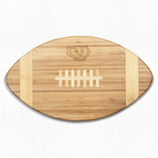 Picnic Time 896-0-505-643-0 Touchdown U Of Wisconsin Badgers Engraved Cuttiing Board In Natural