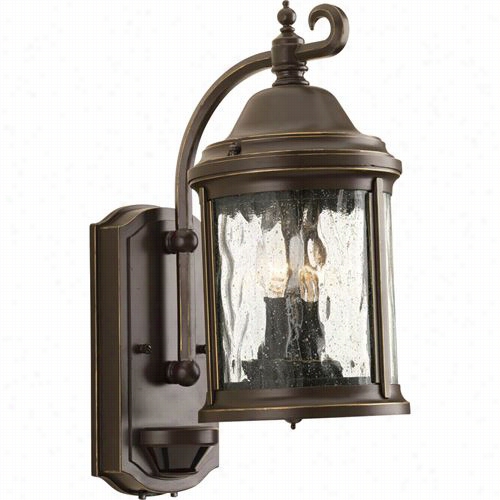 Progress Lighting P5854-20 Ashmore 2 Ilght Ooutdoor Wal Llantern In Antique Bronze With Motion Sensor