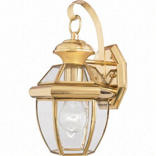 Quo Izel Ny8315b  Newbury 12-1/2 "" 1 Light Outdoor Wall Sconc Ein Polished Brass