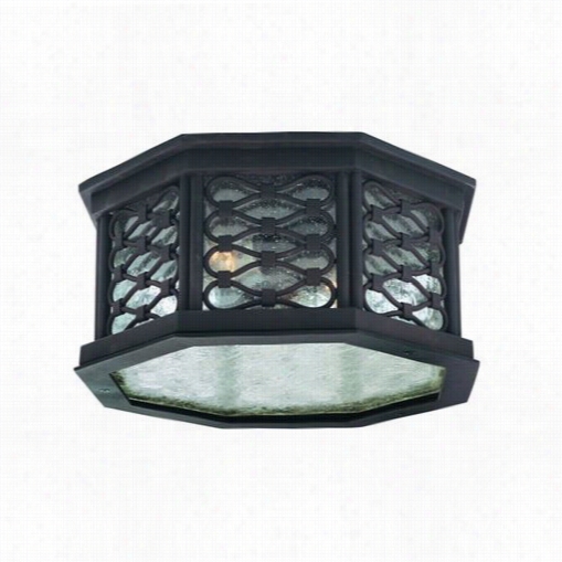 Troy Lighting C2370oi Los Olivos 5-/58""h 2 Light Incandescent Outdoor   Flush Mount In Old Iron