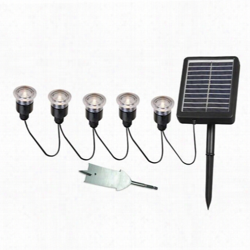 Kenroy Home 60503 Seriously Solar 5 Light Led Outdoor Accent Light Ni Balck