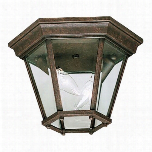 Kichler Lighting 9850tz Madison 2 Light Bronze Outdoor Ceiling Flush Mount