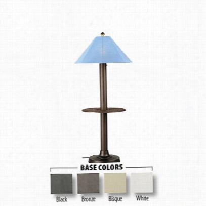 Patio Living Concepts 679 Catalina 63-1/2"" 1 Light Floro Lamp In Bronze With Attached Tray Table And Subrlla Shade