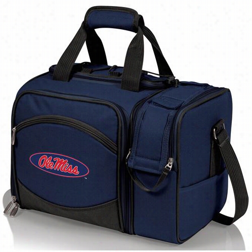 Picnic Time 508-23-915-374-0 Maliby Univers Ity Of Mississippi Rebels/olemiss Digital Print Tote In Navy