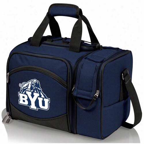 Picnic Time 508-23-915-714-0 Malibu Brigham Young University Cougars Digital Prnt  Tote In Navy