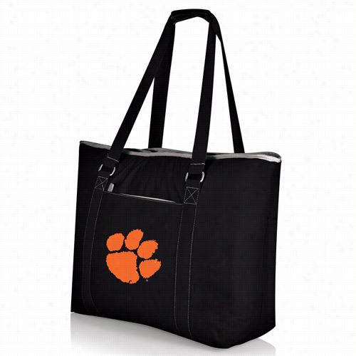 Picnic Time 598-000-175-104-0 Tahoe Clemson U  Tigers Digi Tal Print Beach Bag In Black