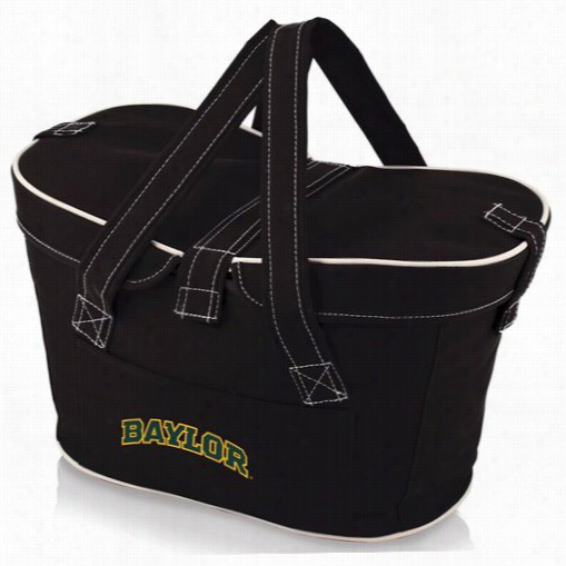 Picnic Time 599-00-179-924-0 Mercado Baylor Univer Sity Bears Digital Print Basket In Black