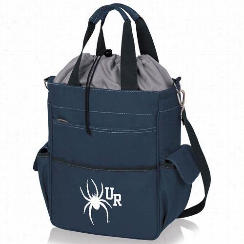 Picnic Time 614-00-138-724-0 Acivo University Of Richmonnd Spiders Dogital Print Waterproof Carry In Navy Blue