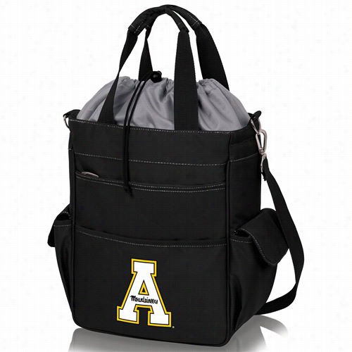 Picnic Time 614-00-17-5794-0 Activo Appalachian State  Mountaineers Digital Print Waterprooof Tote In Black