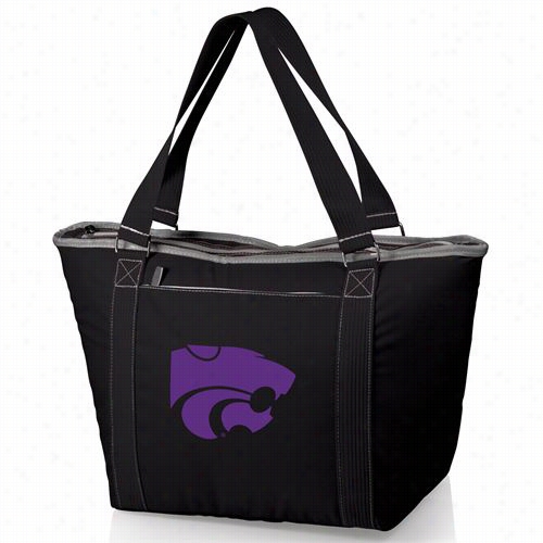 Pcnic Time 619-00-175-252-0 Topanga Kansas State Wildcats Embroidered Coolwr Tote In Bla Ck