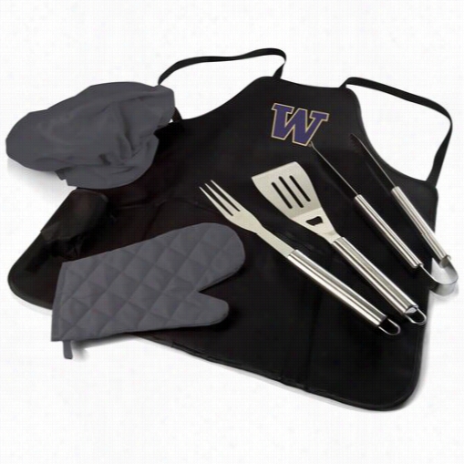 Picnic Time 635-88-179-624-0 University Of Washington Huskies Digital Print Bbq Apron Tote Pro In Lack