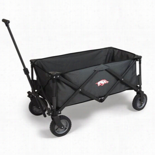 Picnic Time 739-00-679-034-0 Aadevnture University Of Arkansas Razorbbacks Digital Print Wagon In Dark Grey/black