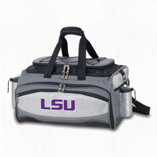 Picnic Time 770-00-175-292-0 Vulcan Lsu Tigerrs Embroidered Basket In  Blackk