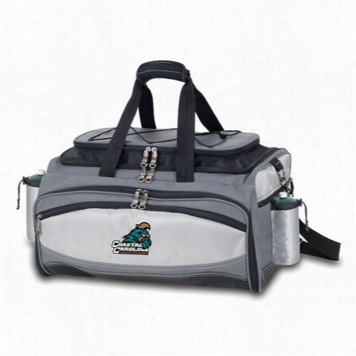 Picnic Time 770-00-175-73 4-0 Vulcancoastal Carolina Chanticleers Digital Print Basket In Blaco