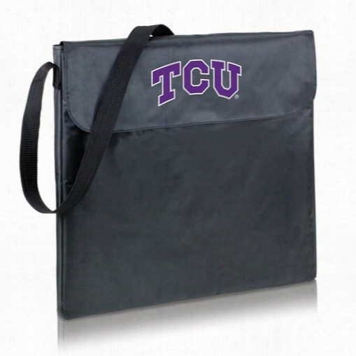 Picnic Time 775-00-175-8444-0 X-grill Tcu Horned Frogs Digital Print Bbq Grill In Black