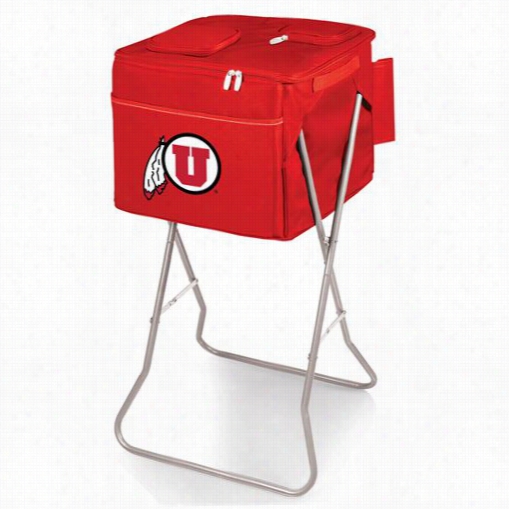 Picnic Time 780-00-100-024-1 Party University Of Utah Utes Digital Print Cube In  Red