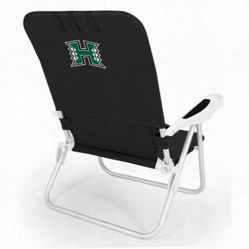 Picnic Time 790-00-179-204-0 Monaco Seminary Of Learning  Of Hawaii Warr Iors Digital Prin Tbeach Chair In Black