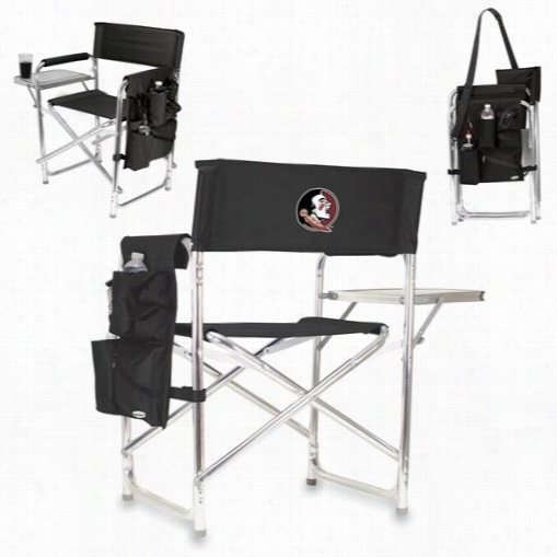 Picnic Time 899-00-179-174-0 Florida State Seminoles Digital Print Sports Chair In Black