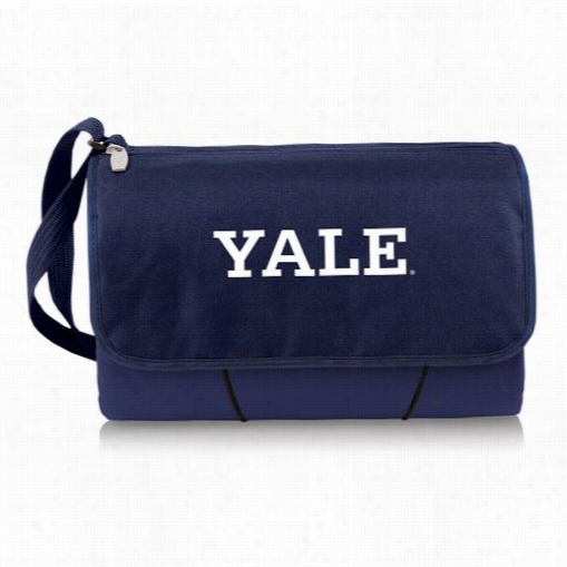 Picnci Present Life 820-00-138-054-1 Yale Universitty Bulldogs Digital Print Blanket Tote In N Avy