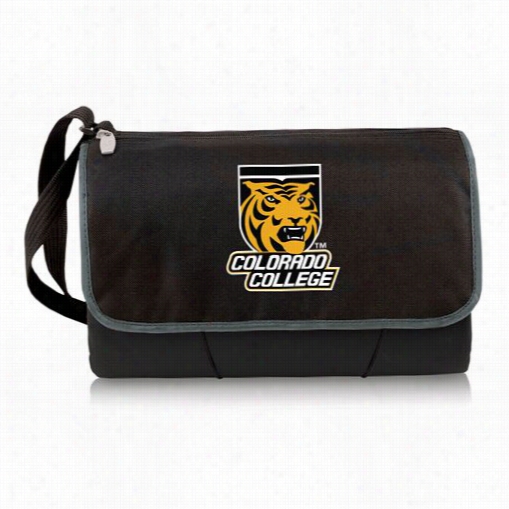 Picnic Time 820-00-175-774-0 Colorado College Tigers Digital Print Blanket  Tote In Black