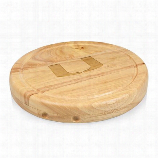 Picnic Time 854-00-055-323-0 Circo University Of Mimi Hurrriccanes Engra Ved Chopping Board In Natural Wood