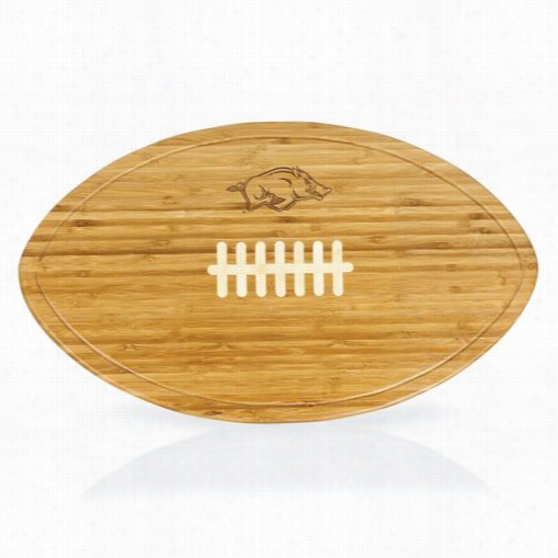 Picnic Time 908-00-505- 033-0 Unveirsity Of Arkansas Razrbacks Kickoff Engraved Sharp Board In Natural Wood