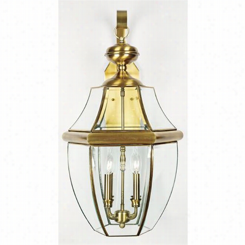 Quoizel Ny8339a Newbury 4 Light Outdoor Wall Sconce In Antique Brass