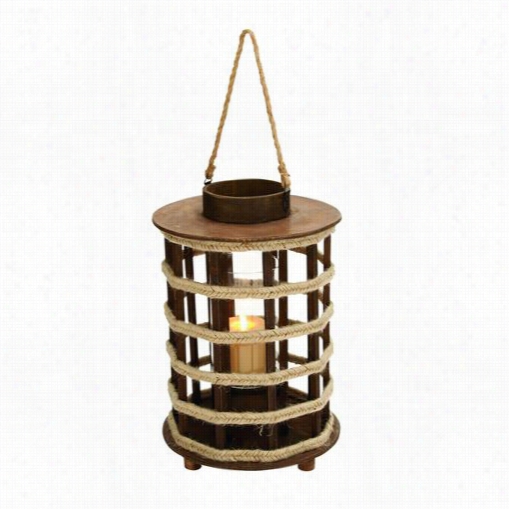 Woodland Imports 53209 Lantern With Circular Cap Andr Ope Handle