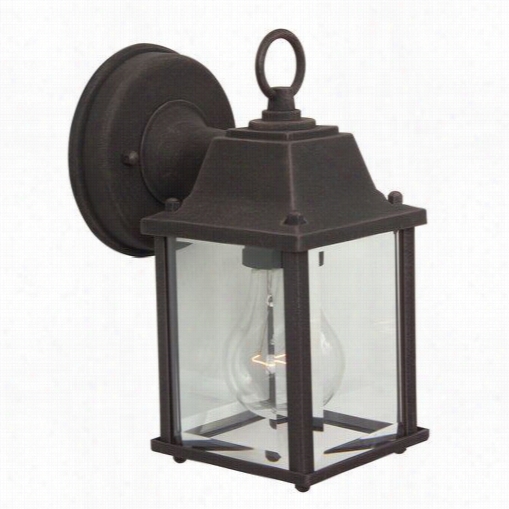 Craftmade Z192-07 Cast Aluminum 1 Light Outdoor Wall Sconce In Rust With Clear/beveled Glass