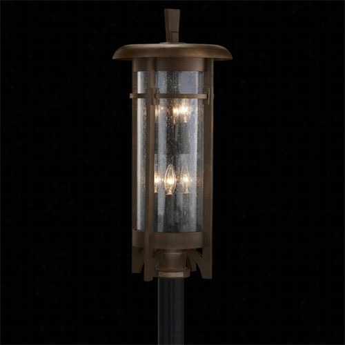 Fine Art Lamps 541880 Aspen 4 Light Outdoor Place Lamp In Dark Roaan Patina