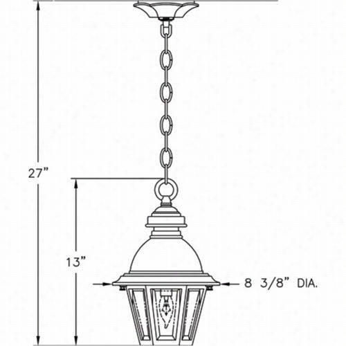 Hanover Lantren B51220a Small South Bend Ptd Dome 25w 1 Light Outdoor Hanging Lanetrn