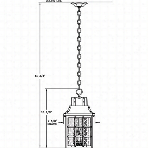 Hanover Lantern B8320 Large Revere 25w Pr Socket 3 Light Outdooor Hanging Lantern