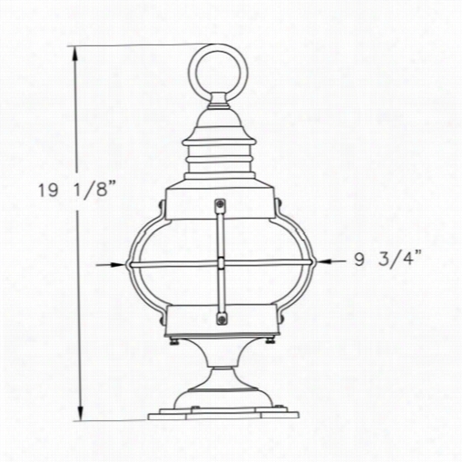 Hanpver L Antern B8659 Small Bridgewater 60w 1 Light Outdoor Pier Lamp