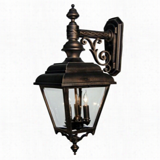 Hanover Lantern B9572 Medium Plymouth 25w Per Socket 3 Light Outdoor Wall Light