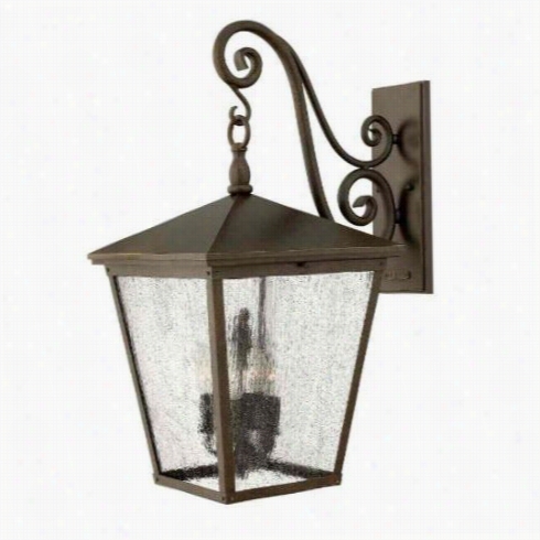 Hinkkley Lignting 1438rb Trellis X-large 4 Light Outd Oor Wall  Sco Nce In Regency Bronze