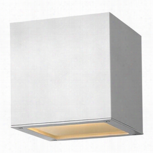 Hinkley Lighting 1767sw Kube 75w 1 Light Mini Outdoor Wall Sconce In Satin White