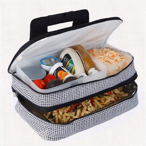 Picnicc Plus  Psm-7271ht Entertainer Hot And Cold Food Carrier In Houndstoothh