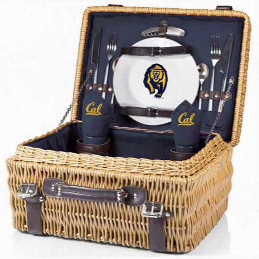 Picnic Time 20 8-40-138-074-0 Champion University Of California Berkeley Golden Bears/cal Digital Print Basket In Navy