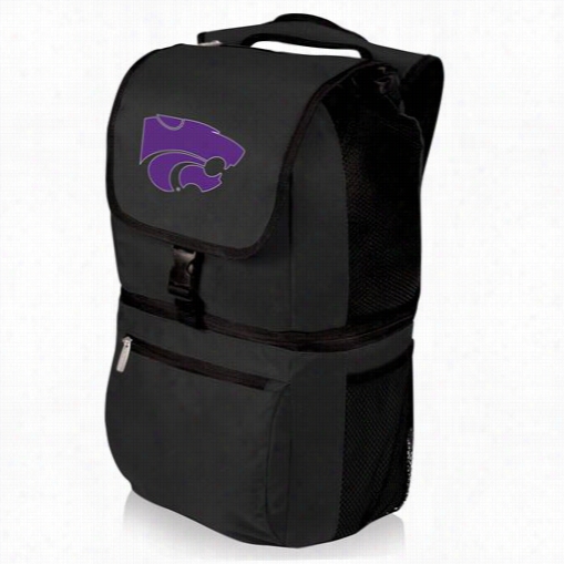 Picnic Time 634-00-175-25-0 Zuma Kansas State Univeristy Digital Print Backpack In Black