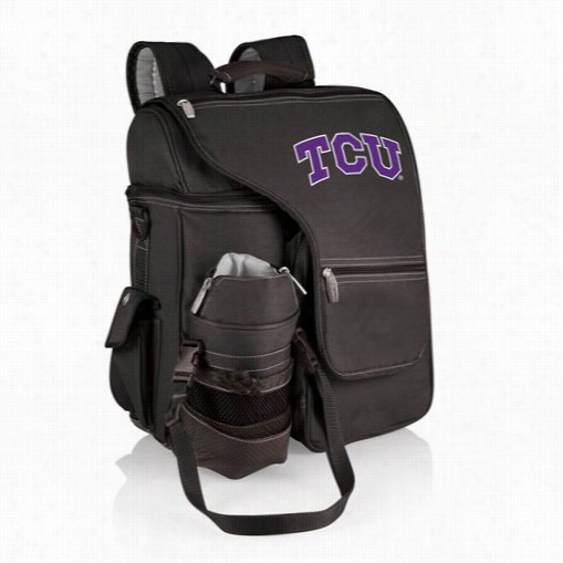 Picnic Time 641-00-175-84-20 Turism O Tcu Horned Frogs Embroidered Backpack In Black