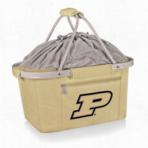 Picnic Time 645-00-190-512-0 Metro Purdue Unjversitu Boilermakers Embroider Basket In Tan